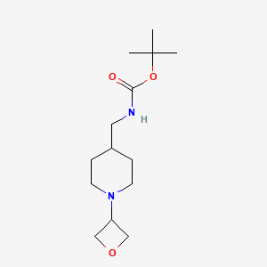 molecular formula C14H26N2O3 B3027603 叔丁基{[1-氧杂环戊-3-基)哌啶-4-基]甲基}氨基甲酸酯 CAS No. 1349708-81-1