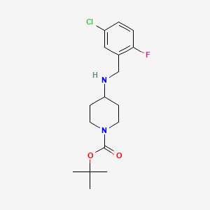 molecular formula C17H24ClFN2O2 B3027605 tert-Butyl 4-(5-chloro-2-fluorobenzylamino)piperidine-1-carboxylate CAS No. 1349715-73-6