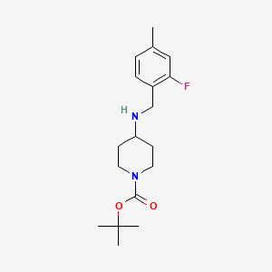 molecular formula C18H27FN2O2 B3027606 tert-Butyl 4-(2-fluoro-4-methylbenzylamino)piperidine-1-carboxylate CAS No. 1349716-11-5