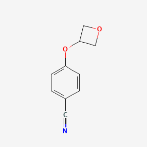 molecular formula C10H9NO2 B3027607 4-(氧杂环丁-3-氧基)苯甲腈 CAS No. 1349716-20-6
