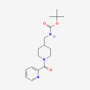 molecular formula C17H25N3O3 B3027610 叔丁基[(1-吡啶-2-甲酰哌啶-4-基)甲基]氨基甲酸酯 CAS No. 1349716-50-2