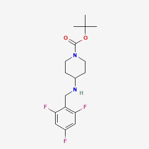molecular formula C17H23F3N2O2 B3027612 tert-Butyl 4-(2,4,6-trifluorobenzylamino)piperidine-1-carboxylate CAS No. 1349717-00-5