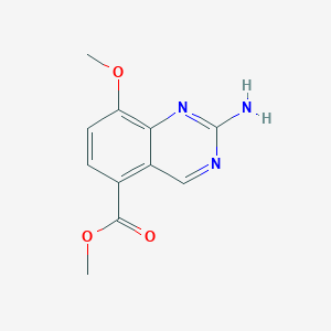 molecular formula C11H11N3O3 B3027623 2-氨基-8-甲氧基喹唑啉-5-羧酸甲酯 CAS No. 1352925-69-9