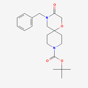molecular formula C20H28N2O4 B3027625 Tert-butyl 4-benzyl-3-oxo-1-oxa-4,9-diazaspiro[5.5]undecane-9-carboxylate CAS No. 1352925-95-1