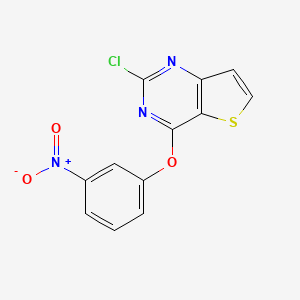 B3027628 2-Chloro-4-(3-nitrophenoxy)thieno[3,2-d]pyrimidine CAS No. 1353553-07-7
