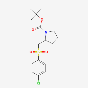 molecular formula C16H22ClNO4S B3027632 tert-Butyl 2-(((4-chlorophenyl)sulfonyl)methyl)pyrrolidine-1-carboxylate CAS No. 1353945-74-0
