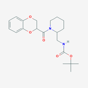 molecular formula C20H28N2O5 B3027633 tert-Butyl ((1-(2,3-dihydrobenzo[b][1,4]dioxine-2-carbonyl)piperidin-2-yl)methyl)carbamate CAS No. 1353948-19-2