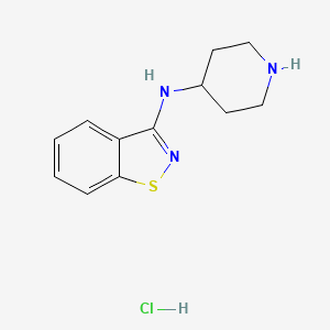 molecular formula C12H16ClN3S B3027645 N-(Piperidin-4-yl)benzo[d]isothiazol-3-amine hydrochloride CAS No. 1353958-90-3