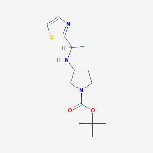 molecular formula C14H23N3O2S B3027646 tert-Butyl 3-((1-(thiazol-2-yl)ethyl)amino)pyrrolidine-1-carboxylate CAS No. 1353965-31-7