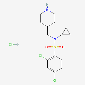 2,4-Dichloro-N-cyclopropyl-N-(piperidin-4-ylmethyl)benzenesulfonamide hydrochloride