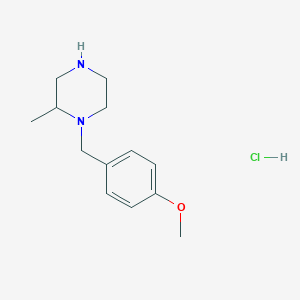 molecular formula C13H21ClN2O B3027658 1-(4-Methoxybenzyl)-2-methylpiperazine hydrochloride CAS No. 1353973-97-3