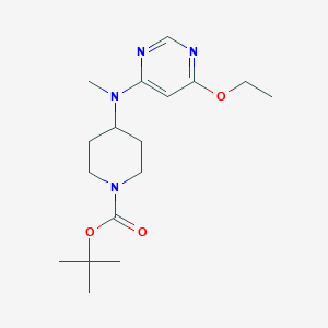 molecular formula C17H28N4O3 B3027659 tert-Butyl 4-((6-ethoxypyrimidin-4-yl)(methyl)amino)piperidine-1-carboxylate CAS No. 1353974-00-1