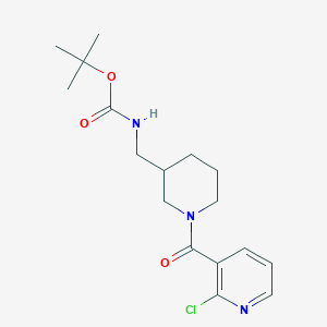molecular formula C17H24ClN3O3 B3027661 叔丁基((1-(2-氯烟酰基)哌啶-3-基)甲基)氨基甲酸酯 CAS No. 1353974-41-0
