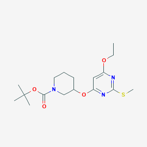 tert-Butyl 3-((6-ethoxy-2-(methylthio)pyrimidin-4-yl)oxy)piperidine-1-carboxylate