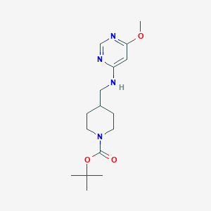 molecular formula C16H26N4O3 B3027666 4-[(6-Methoxy-pyrimidin-4-ylamino)-methyl]-piperidine-1-carboxylic acid tert-butyl ester CAS No. 1353980-28-5