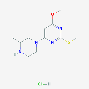 molecular formula C11H19ClN4OS B3027667 4-Methoxy-6-(3-methylpiperazin-1-yl)-2-(methylthio)pyrimidine hydrochloride CAS No. 1353980-29-6
