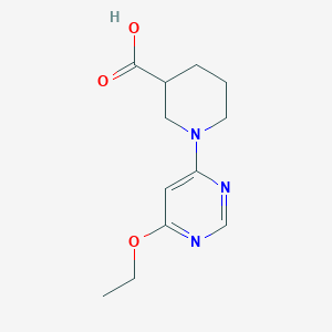 molecular formula C12H17N3O3 B3027673 1-(6-乙氧基嘧啶-4-基)哌啶-3-羧酸 CAS No. 1353984-32-3