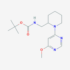 molecular formula C16H26N4O3 B3027679 tert-Butyl ((1-(6-methoxypyrimidin-4-yl)piperidin-2-yl)methyl)carbamate CAS No. 1353989-74-8