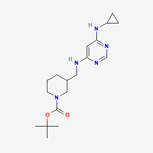 molecular formula C18H29N5O2 B3027683 tert-Butyl 3-(((6-(cyclopropylamino)pyrimidin-4-yl)amino)methyl)piperidine-1-carboxylate CAS No. 1353989-88-4