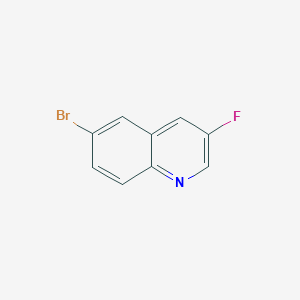 molecular formula C9H5BrFN B3027693 6-溴-3-氟喹啉 CAS No. 1355583-13-9