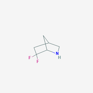 molecular formula C6H9F2N B3027698 6,6-Difluoro-2-aza-bicyclo[2.2.1]heptane CAS No. 1357352-59-0