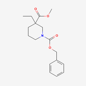 molecular formula C17H23NO4 B3027702 Methyl 1-Cbz-3-ethylpiperidine-3-carboxylate CAS No. 1363166-02-2