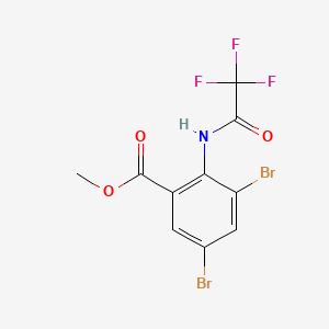 molecular formula C10H6Br2F3NO3 B3027703 Methyl 3,5-Dibromo-2-(trifluoroacetamido)benzoate CAS No. 1363166-10-2