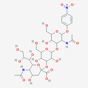 molecular formula C31H45N3O21 B3027711 4-硝基苯基（N-乙酰-α-神经氨酰）-（2 L3）-O-b-D-半乳糖吡喃糖基-（1 L3）-2-乙酰氨基-2-脱氧-b-D-半乳糖吡喃糖苷 CAS No. 1363424-95-6