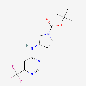 molecular formula C14H19F3N4O2 B3027716 tert-Butyl (3S)-3-[6-(trifluoromethyl)pyrimidin-4-yl]aminopyrrolidine-1-carboxylate CAS No. 1365936-98-6