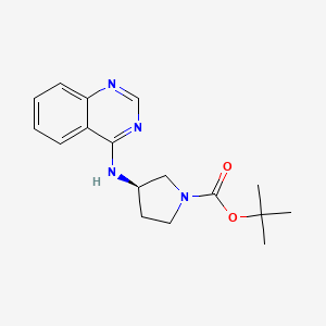 molecular formula C17H22N4O2 B3027717 (R)-tert-Butyl 3-(quinazolin-4-ylamino)pyrrolidine-1-carboxylate CAS No. 1365937-63-8