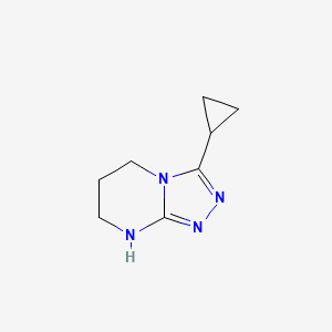 molecular formula C8H12N4 B3027725 3-环丙基-5,6,7,8-四氢-[1,2,4]三唑并[4,3-a]嘧啶 CAS No. 1365988-10-8