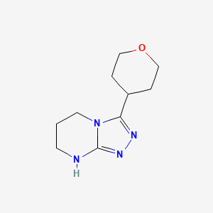 molecular formula C10H16N4O B3027726 3-(氧杂环-4-基)-5H,6H,7H,8H-[1,2,4]三唑-[4,3-a]嘧啶 CAS No. 1365988-11-9