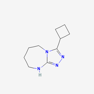 molecular formula C10H16N4 B3027729 3-环丁基-6,7,8,9-四氢-5H-[1,2,4]三唑并[4,3-a][1,3]二氮杂卓 CAS No. 1365988-36-8