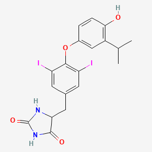 5-[[4-(4-Hydroxy-3-propan-2-ylphenoxy)-3,5-diiodophenyl]methyl]imidazolidine-2,4-dione