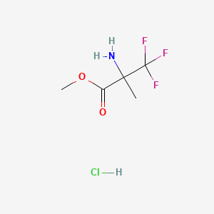 molecular formula C5H9ClF3NO2 B3027736 2-氨基-3,3,3-三氟-2-甲基丙酸甲酯盐酸盐 CAS No. 1373223-05-2
