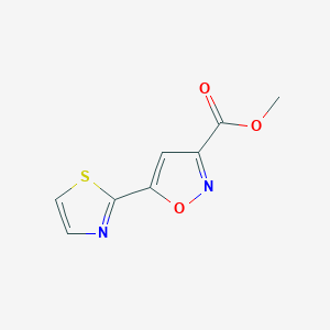 molecular formula C8H6N2O3S B3027746 5-(2-噻唑基)异噁唑-3-羧酸甲酯 CAS No. 1375064-47-3