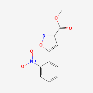 molecular formula C11H8N2O5 B3027747 Methyl 5-(2-Nitrophenyl)isoxazole-3-carboxylate CAS No. 1375064-51-9
