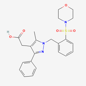 molecular formula C23H25N3O5S B3027754 CRTh2 antagonist 1 CAS No. 1379445-54-1