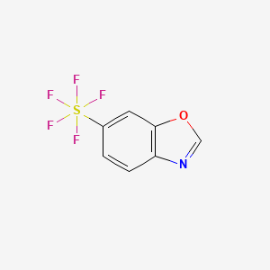 molecular formula C7H4F5NOS B3027756 4-(五氟硫烷基)苯并恶唑 CAS No. 1379811-91-2