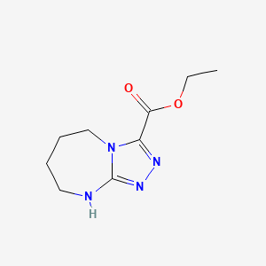 molecular formula C9H14N4O2 B3027760 Ethyl 5H,6H,7H,8H,9H-[1,2,4]triazolo[4,3-a][1,3]diazepine-3-carboxylate CAS No. 1380300-40-2