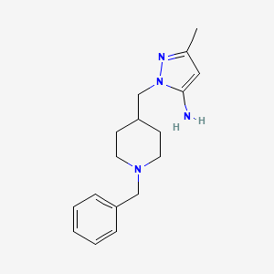 molecular formula C17H24N4 B3027762 1-[(1-Benzylpiperidin-4-yl)methyl]-3-methyl-1H-pyrazol-5-amine CAS No. 1380300-53-7