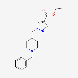 molecular formula C19H25N3O2 B3027764 1-[(1-苄基哌啶-4-基)甲基]-1H-吡唑-4-羧酸乙酯 CAS No. 1380300-61-7