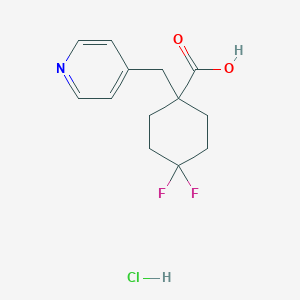 4,4-Difluoro-1-(pyridin-4-ylmethyl)cyclohexane-1-carboxylic acid hydrochloride