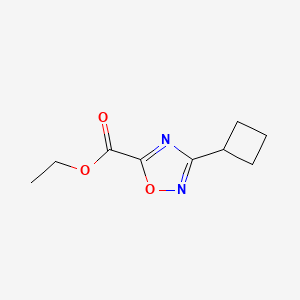 molecular formula C9H12N2O3 B3027766 Ethyl 3-cyclobutyl-1,2,4-oxadiazole-5-carboxylate CAS No. 1380300-65-1