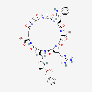 molecular formula C54H73N11O12 B3027770 微囊藻毒素 WR CAS No. 138234-58-9