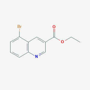 molecular formula C12H10BrNO2 B3027774 5-溴喹啉-3-羧酸乙酯 CAS No. 1383551-36-7