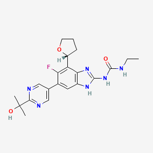 molecular formula C21H25FN6O3 B3027779 Unii-0O34ais1YE CAS No. 1384984-18-2