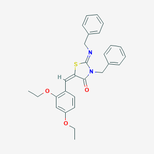 molecular formula C28H28N2O3S B302778 3-Benzyl-2-(benzylimino)-5-(2,4-diethoxybenzylidene)-1,3-thiazolidin-4-one 