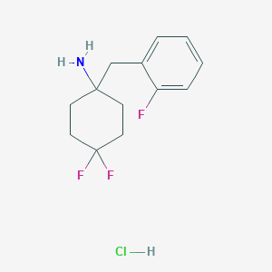 4,4-Difluoro-1-[(2-fluorophenyl)methyl]cyclohexan-1-amine hydrochloride