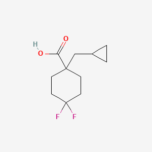 1-(Cyclopropylmethyl)-4,4-difluorocyclohexane-1-carboxylic acid